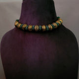 DESIGNER CHOKER IN BRASS AND THREAD WEAVING