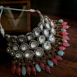 DESIGNER POLKI KUNDAN CHOKER WITH EARRINGS