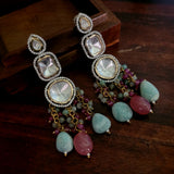 DESIGNER POLKI KUNDAN CHOKER WITH EARRINGS