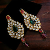 REAL KUNDAN EARRINGS AND MAANGTIKKA SET