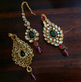 REAL KUNDAN EARRINGS AND MAANGTIKKA SET