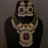 EXCLUSIVE PEACOCK DESIGN VICTORIAN CHOKER WITH EARRINGS