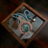 MACRAME REAL AGATE PENDANT