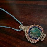 MACRAME REAL AGATE PENDANT