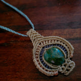 MACRAME REAL AGATE PENDANT