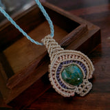 MACRAME REAL AGATE PENDANT