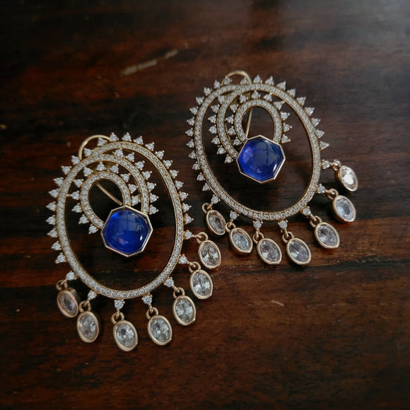 FINEST QUALITY CZ STONE AMD KUNDAN EARRINGS