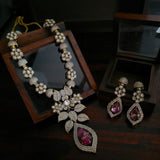 FINEST QUALITY DOUBLET STONE AND KUNDAN NECKLACE WITH EARRINGS