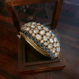 FINES QUALITY REAL GOLD PLATED POLKI KUNDAN BANGLE