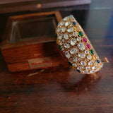 FINES QUALITY REAL GOLD PLATED POLKI KUNDAN BANGLE