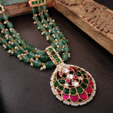 FINEST QUALITY JADAU NECKLACE WITH EARRINGS