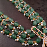 FINEST QUALITY JADAU NECKLACE WITH EARRINGS