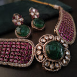 EXCLUSIVE POLKI KUNDAN CHOKER WITH EARRINGS
