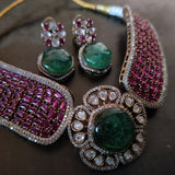 EXCLUSIVE POLKI KUNDAN CHOKER WITH EARRINGS