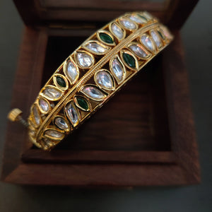 FINEST QUALITY KUNDAN BANGLE (OPENABLE)