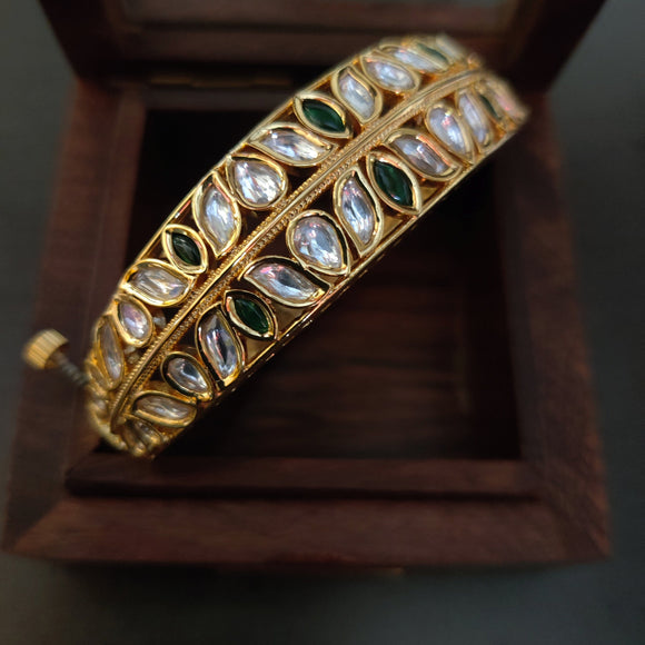 FINEST QUALITY KUNDAN BANGLE (OPENABLE)