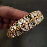 FINEST QUALITY KUNDAN BANGLE (OPENABLE)