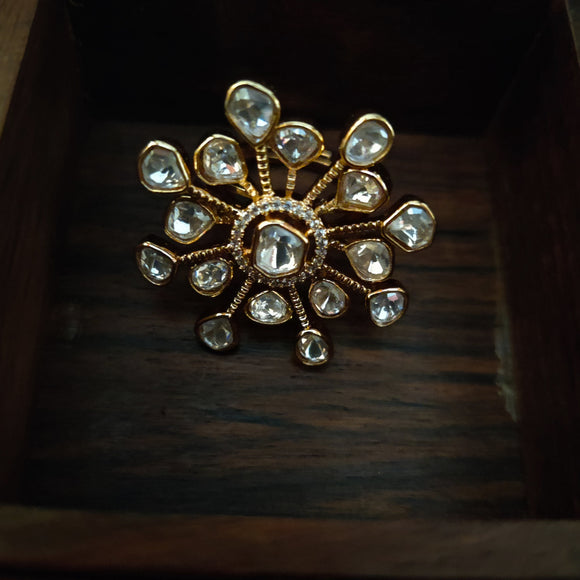 FINEST QUALITY ADJUSTABLE KUNDAN RING