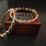 FINEST QUALITY PAIR OF BANGLES WITH CZ STONE