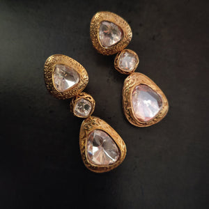 FINEST QUALITY POLKI KUNDAN EARRINGS
