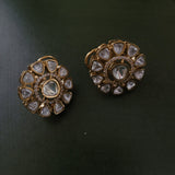 FINEST QUALITY POLKI KUNDAN STUDS