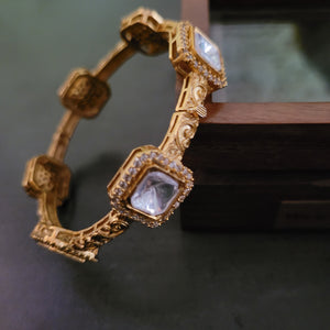 FINEST QUALITY POLKI KUNDAN BANGLE (OPENABLE)