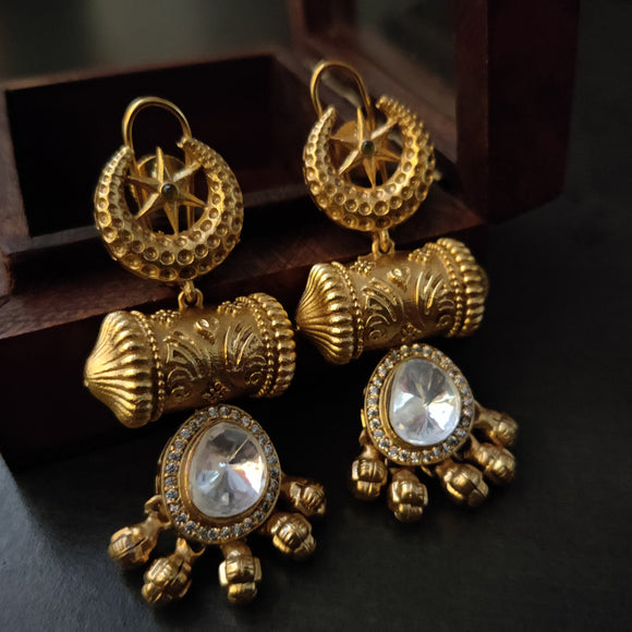 FINEST QUALITY POLKI KUNDAN EARRINGS