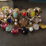 EXCLUSIVE NATURAL STONE CHOKER WITH EARRINGS