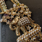 EXCLUSIVE HANDMADE ELEPHANT NECKPIECE WITH SEMI PRECIOUS STONES