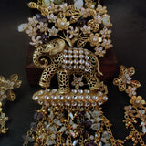 EXCLUSIVE HANDMADE ELEPHANT NECKPIECE WITH SEMI PRECIOUS STONES