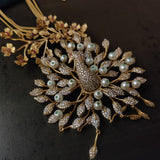 EXCLUSIVE PEACOCK PENDANT AND STUDS SET