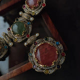 DESIGNER MULTI COLOR KUNDAN CHOKER WITH EARRINGS