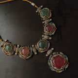 DESIGNER MULTI COLOR KUNDAN CHOKER WITH EARRINGS