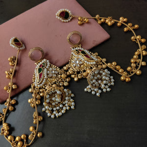 DESIGNER HANDMADE TEMPLE EARRINGS