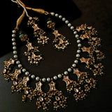 FINEST QUALITY BIKANERI KUNDAN CHOKER WITH EARRINGS