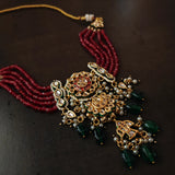 FINEST QUALITY BIKANERI KUNDAN CHOKER WITH EARRINGS