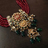 FINEST QUALITY BIKANERI KUNDAN CHOKER WITH EARRINGS