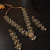 FINEST QUALITY BIKANERI KUNDAN NECKLACE WITH EARRINGS