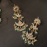 FINEST QUALITY BIKANERI KUNDAN CHOKER WITH EARRINGS
