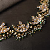 FINEST QUALITY BIKANERI KUNDAN CHOKER WITH EARRINGS