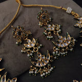 FINEST QUALITY BIKANERI KUNDAN CHOKER WITH EARRINGS