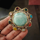 DESIGNER DOUBLET STONE STATEMENT RING
