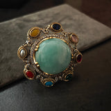 DESIGNER DOUBLET STONE STATEMENT RING