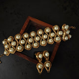 DESIGNER PEARL CHOKER WITH EARRINGS
