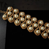 DESIGNER PEARL CHOKER WITH EARRINGS