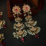 FINEST QUALITY BIKANERI KUNDAN CHOKER WITH EARRINGS