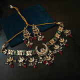 DESGINER BIKANERI KUNDAN CHOKER WITH EARRINGS