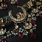 DESGINER BIKANERI KUNDAN CHOKER WITH EARRINGS