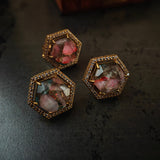 EXCLUSIVE DOUBLET STONE EARRINGS AND RING SET