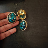 EXCLUSIVE DOUBLET STONE EARRINGS AND RING SET